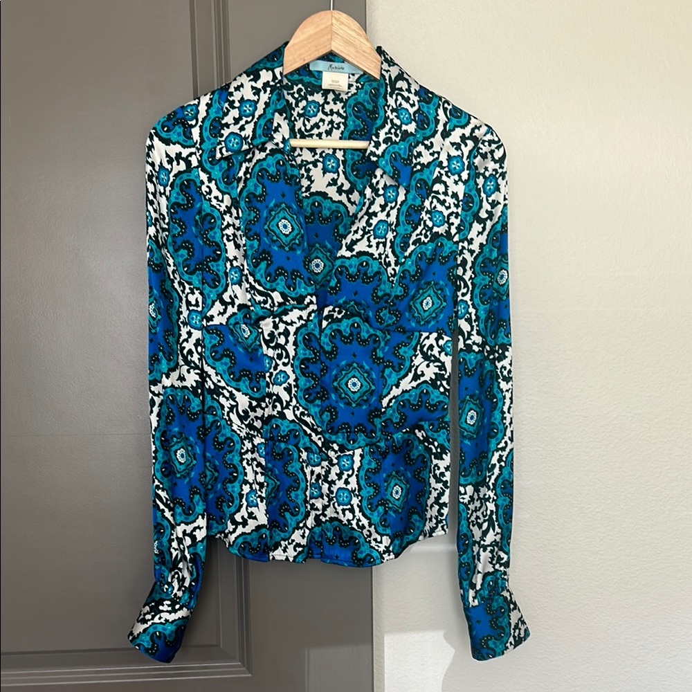 Marciano printed silk top